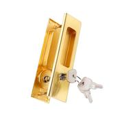 MALSSE Accesorio de puerta corrediza resistente de aleación con mecanismo de bloqueo para puerta de baño de casa