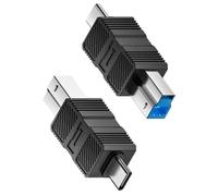 MALSSE Adaptador de puerto de impresora USB 3.0 / tipo C, extensor de 5 Gbps para transmisión de datos fiable entre dispositivos electrónicos, velocidad estable, adaptador USB B