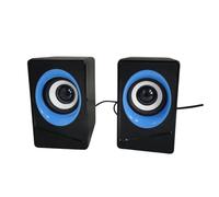 MALSSE Altavoces USB con cable para portátil Big Q Eggs, juego de subwoofer de sonido rico para computadora de escritorio, portátil, altavoces que ahorran espacio