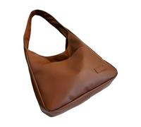 MALSSE Amplio bolso de mano de piel sintética para mujer, bolso de compras único, casual, práctico para uso diario en las axilas, Brown, One Size
