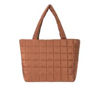 MALSSE Bolsa acolchada para mujer, bolsa de hombro de gran capacidad, bolsa acolchada para el trabajo, compras, viajes, para uso diario, gran capacidad, para mujer, Brown, One Size
