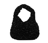 MALSSE Bolsa de trabajo plisada de moda para mujeres profesionales, tela de poliéster, compartimento de almacenamiento grande, bolsa de viaje de negocios, esencial, práctica bolsa de viaje, Black, One