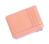 MALSSE Bolsas compactas de piel sintética con bloqueo para tarjetas, soporte portátil para cambio diseñado para seguridad y fácil portabilidad, PK.