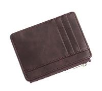 MALSSE Bolsas compactas de piel sintética con bloqueo para tarjetas, soporte portátil para cambio diseñado para seguridad y fácil portabilidad, Cf