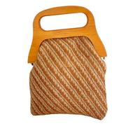 MALSSE Bolsas de playa, bolso casual para niñas y mujeres, bolsa tejida a mano, bolsillos de gran capacidad, caramelo, One Size