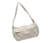 MALSSE Bolso bandolera de nailon ligero, casual, espacioso para uso diario y varios atuendos, bolso cruzado para mujer, beige, One Size