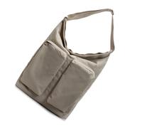 MALSSE Bolso bandolera para mujer, estilo casual, con cremallera, para el trabajo, portátil, a la moda, con bolsillos, bolsa cruzada para regalo, beige, One Size