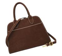 MALSSE : Bolso cruzado casual de piel sintética de gran capacidad para mujer, bolso de mano con asa superior para el día a día, estilo retro, de piel sintética, marrón oscuro, One Size