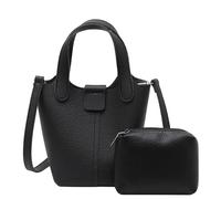 MALSSE Bolso cruzado de color sólido para mujer, estilo casual, de piel sintética, bolso de mano, de moda, mensajeros de moda, cruzado, para mujer, de piel sintética, hombro simple, Black, One Size