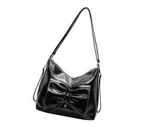 MALSSE Bolso cruzado de lujo para mujer, mochila coreana de piel sintética, bolso de hombro y bolso para uso diario, bolso de moda coreana, Black, One Size