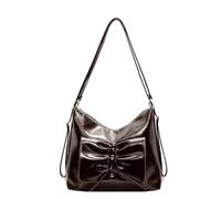 MALSSE Bolso cruzado de lujo para mujer, mochila coreana de piel sintética, bolso de hombro y bolso para uso diario, bolso de moda coreana, café, One Size
