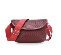 MALSSE Bolso cruzado de piel sintética para mujer, elegante, coreano, diario, moderno, para citas, mujeres, cruzado, piel sintética, hombro simple, Red, Talla única