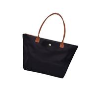 MALSSE Bolso de hombro de gran capacidad para mujer, bolso de moda a juego, asa superior, para compras, plegable, para mujer, bolso plegable de hombro, elegante, albóndigas, compras de moda, Black