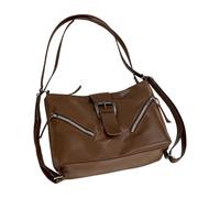 MALSSE Bolso de hombro de gran capacidad para mujer, mochila retro para otoño e invierno, cruzada, para el día a día, de piel sintética, para mujer, mochila de gran capacidad, mochila de moda, Color
