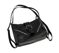 MALSSE Bolso de hombro de gran capacidad para mujer, mochila retro para otoño e invierno, cruzada, para el día a día, de piel sintética, para mujer, mochila de gran capacidad, mochila de moda, Black