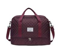 MALSSE Bolso de hombro deportivo versátil con divisor resistente al agua y múltiples bolsillos para equipaje organizado, morado, One Size