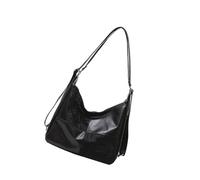 MALSSE Bolso de hombro retro para mujer, mochila de piel sintética de gran capacidad, bandolera para viajes, trabajo, piel sintética, bandolera para mujer, gran capacidad, mochila de moda, Black, One
