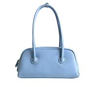 MALSSE Bolso de hombro suave de gran capacidad para mujeres y niñas, color sólido, para viajes, compras, con cremallera, a prueba de salpicaduras, de piel sintética, Blue, One Size