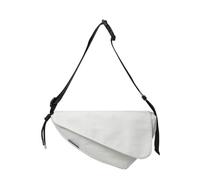 MALSSE Bolso de hombro triangular casual de moda con espacioso interior cruzado, bolso casual para uso diario, esencial y delicado bolso de hombro de viaje, White, One Size