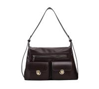 MALSSE Bolso de mano y monedero para mujer, bolso de hombro con múltiples bolsillos, de piel sintética, simple, casual, color sólido, cruzado, para mujer, con múltiples bolsillos, color liso