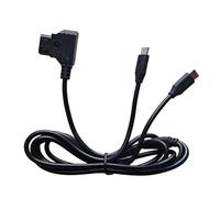MALSSE Cable adaptador de corriente de transferencia de datos de doble función, conector D-tap a conectores USB C para equipo de fotografía profesional, cable divisor USB C