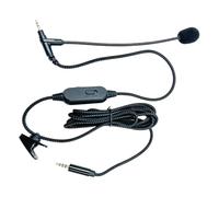 MALSSE Cable adaptador multiusos para auriculares con conmutador de micrófono, conectores de placa dorada, cable de micrófono para juegos de sonido claro