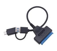MALSSE Cable adaptador USB 3.0 para disco sólido de 6.3 cm, convertidor de transferencia de datos de velocidad rápida de 6 Gbps con UASP (negro) adaptador de disco sólido externo