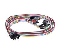 MALSSE Cable de interruptor de botón de reinicio de alimentación para carcasa de computadora de escritorio, 66 cm, con luces LED verdes rojas, conectores de 2 pines, cable de alimentación LED