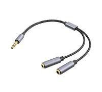 MALSSE Cable divisor de auriculares, cable de extensión para portátiles, excelente durabilidad, sonidos superiores y cable de extensión de uso amplio