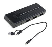 MALSSE Caja de disco sólido USB C 3.2 10Gbps adaptador de velocidad rápida de aluminio simple intercambio soporta múltiples cajas de almacenamiento Ssd de tamaño estándar