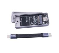 MALSSE Carcasa externa de aluminio para disco sólido con dos protocolos USB C 3.2 Gen2x2 20Gbps 4TB de almacenamiento grande para acceso rápido a archivos SSD adaptador