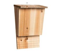 MALSSE Casa de madera para murciélagos limpia tu patio trasero, disfruta del aire libre, atrae murciélagos, perfecto para entusiastas del aire libre, accesorios de baño de madera