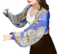 MALSSE Chal multiusos para refrescarse y protegerse del sol, cubre las mangas del brazo, para mujeres entusiastas del aire libre, uso de cubierta de brazo refrescante, azul real, Talla única