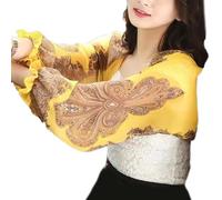 MALSSE Chal multiusos para refrescarse y protegerse del sol, cubre las mangas del brazo, para mujeres entusiastas del aire libre, uso de cubierta de brazo refrescante, amarillo, Talla única