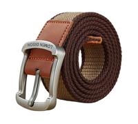 MALSSE Cinturón de lona con hebillas ajustables, diseño simple, para senderismo, actividades escolares y atuendo diario, cinturón de lona Unsiex para adultos, a, 120 cm