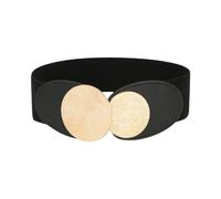 MALSSE Cinturón elástico de moda para mujer, 5 cm de ancho, cintura ajustable para vestidos y jeans con hebilla de metal, ocasión formal, 334 2, Talla única