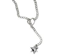 MALSSE Collar con colgante de corazón gótico hecho a mano para mujer, cadena ajustable en negro, oro, plata, uso diario, trajes elegantes