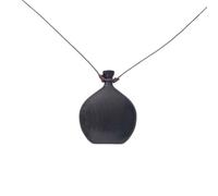 MALSSE Collar con colgante de petaca de madera de estilo étnico, accesorio de moda único para atuendos diarios, adecuado para mujeres, regalo de cumpleaños, collar único, talla única, como se describe