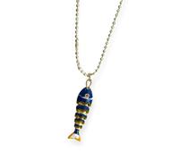 MALSSE Collar con colgante en forma de pez, colección de joyas de cobre para piel sensible, cadena de clavícula disponible en 6 colores, talla única, como se describe, como se describe