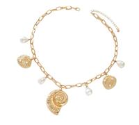 MALSSE Collar de concha de varios colores, joyería sofisticada, cadena apilable de moda para fiestas en la playa, uso diario, collar de playa para mujer, talla única, como se describe, como se