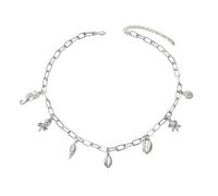 MALSSE Collar de concha de varios colores, joyería sofisticada, cadena apilable de moda para fiestas en la playa, uso diario, collar de playa para mujer, talla única, como se describe, como se