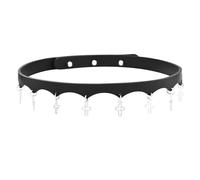 MALSSE Collar religioso único, cadena ajustable, textura de cuero, adecuado para un estilo versátil y declaración de moda, cuero ajustable, talla única, como se describe, como se describe