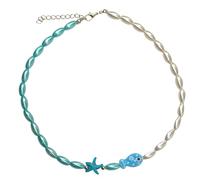 MALSSE Collar único de pez payaso con detalles de cuentas coloridas, versátil y moderno, adorno colorido de cadena de clavícula, talla única, como se describe, como se describe