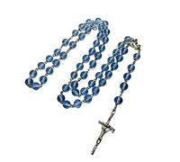 MALSSE Collares de cruz, rosario católico, colgante de crucifijo, cadena larga, joyería, regalo religioso, unisex, rosario de moda, One Size, como se describe, como se describe