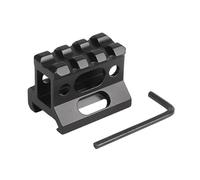 MALSSE Convertidor de instalación de rieles de soporte de 20 a 20 mm, aleaciones de aluminio, adaptadores de rieles, guía de elevación de 3 ranuras, adaptadores de elevadores de aluminio