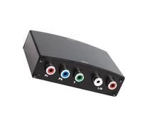 MALSSE Convertidor HDTV a componente a 1080P YPbPr Adaptador de sonido de vídeo 480P 720P 1080i Transmisión portátil a convertidor de componentes