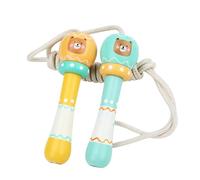 MALSSE Cuerda de saltar de nailon para niños, longitud ajustada con mango de madera para niños y niñas, cuerda de ejercicio para interiores y exteriores para niños