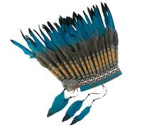 MALSSE Diadema étnica india de plumas para juego de rol, accesorio para disfraz de carnaval, celebración, tocado de cosplay para niños y adultos