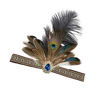 MALSSE Diadema india con plumas para el pelo, para festivales, disfraces, diadema, tocado, carnaval, fiesta, celebración, accesorios para el pelo