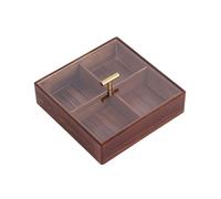 MALSSE Dispensador de caramelos de madera multifuncional, elegante estuche de almacenamiento de frutos secos con tapa, soporte para frutas secas para sala de estar, cocina, herramientas, luz
